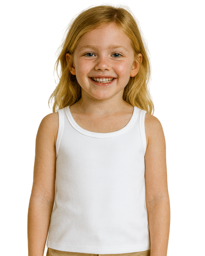 Regata Infantil Menina Alça Média Em Algodão Malwee Kids