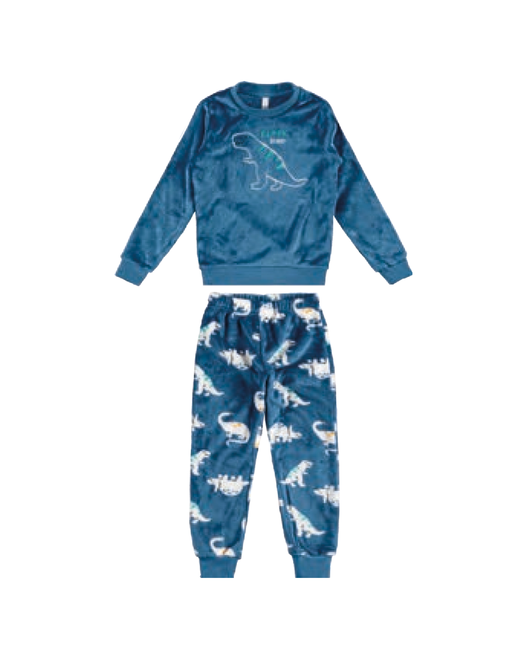 Pijama Longo Infantil Menino Super Dino! Em Fleece Malwee Kids