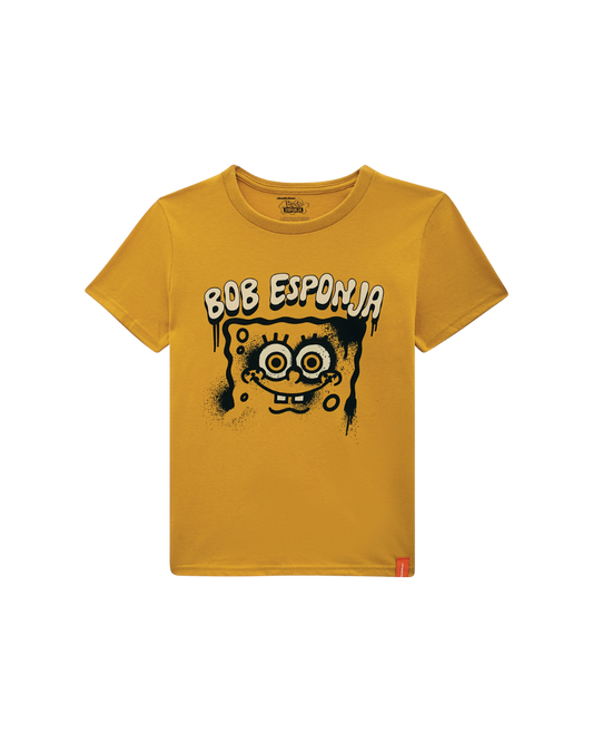 Camiseta Infantil Menino Bob Esponja Em Algodão Malwee Kids