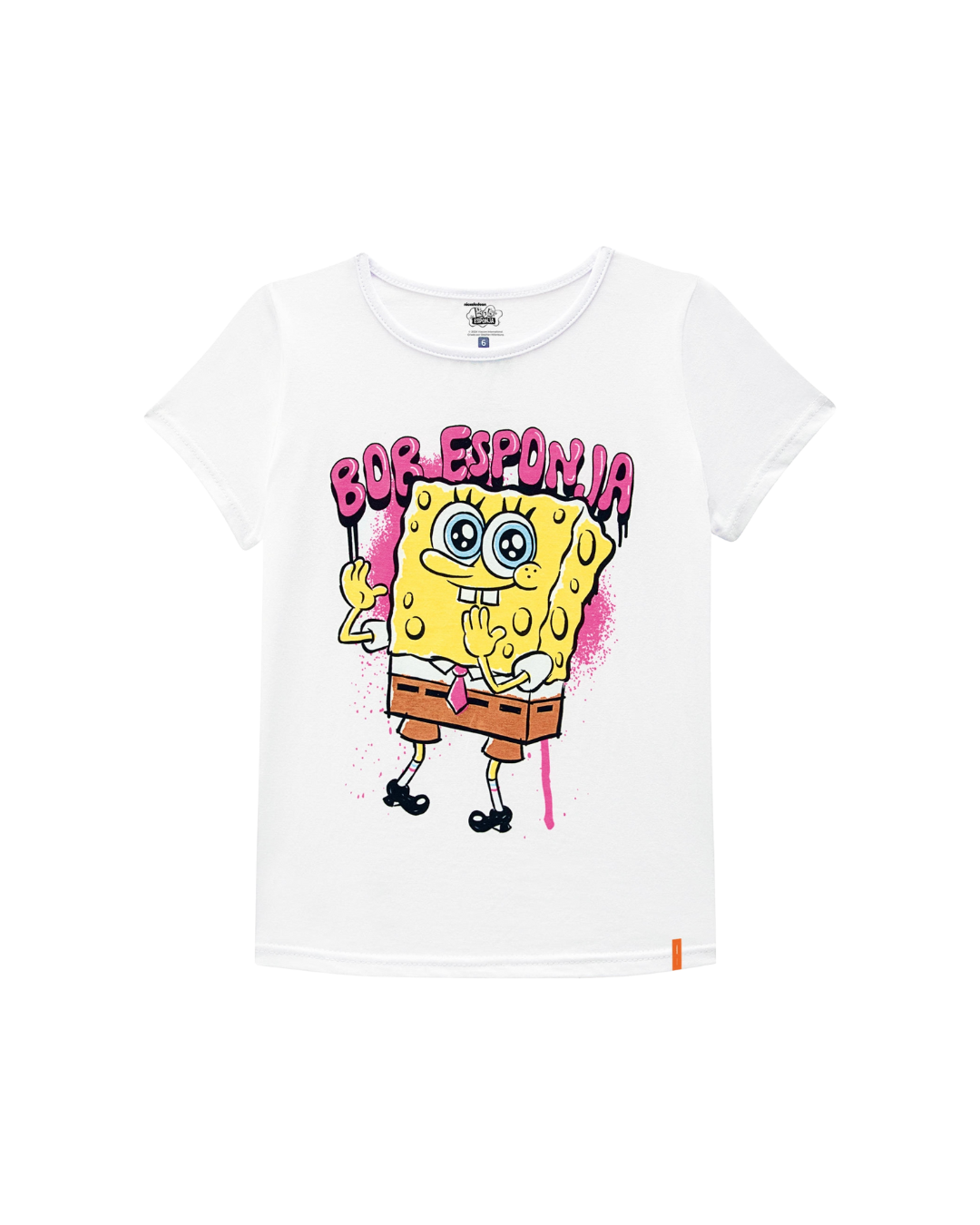Camiseta Infantil Menina Bob Esponja Disney Em Algodão Malwee Kids