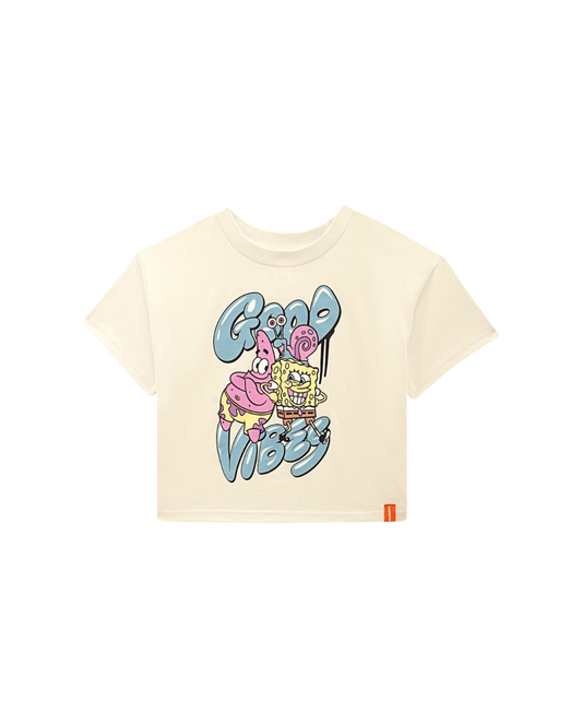 Blusa Cropped Infantil Menina Bob Esponja Em Algodão Malwee Kids