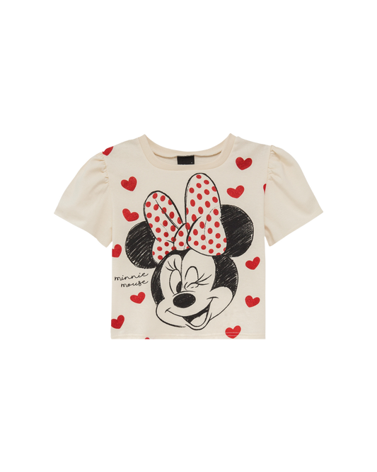 Blusa Cropped Infantil Menina Mickey Mouse Disney Em Algodão Malwee Kids