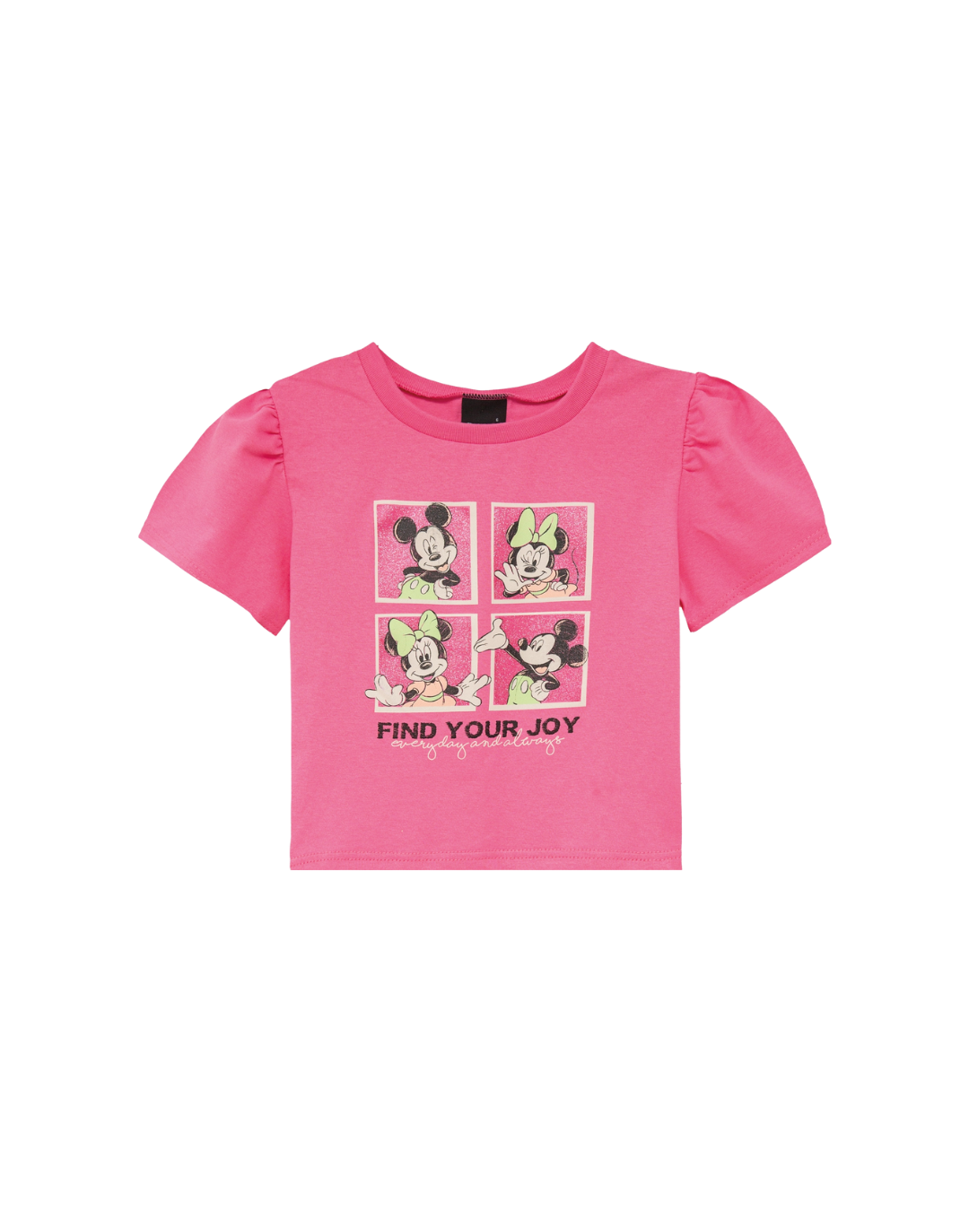 Blusa Cropped Infantil Menina Mickey Mouse Disney Rosa Em Algodão Malwee Kids