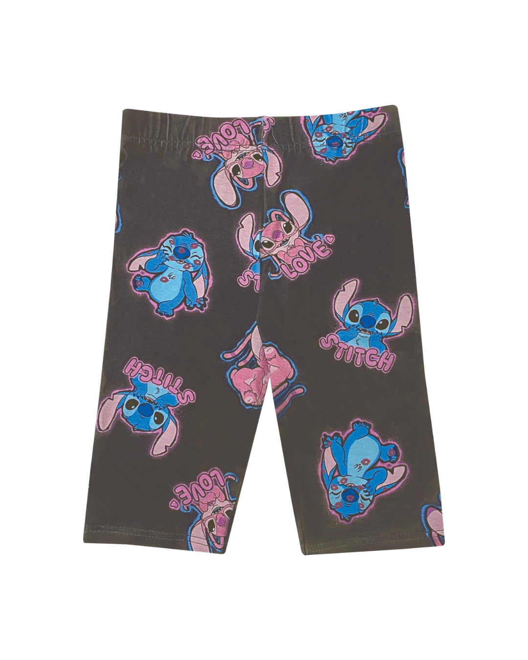 Bermuda Infantil Menina Stitch Cinza Em Algodão Malwee Kids