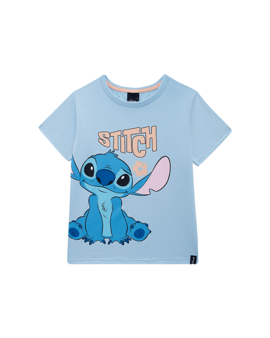 Camiseta Infantil Menina Stitch Disney Em Algodão Malwee Kids