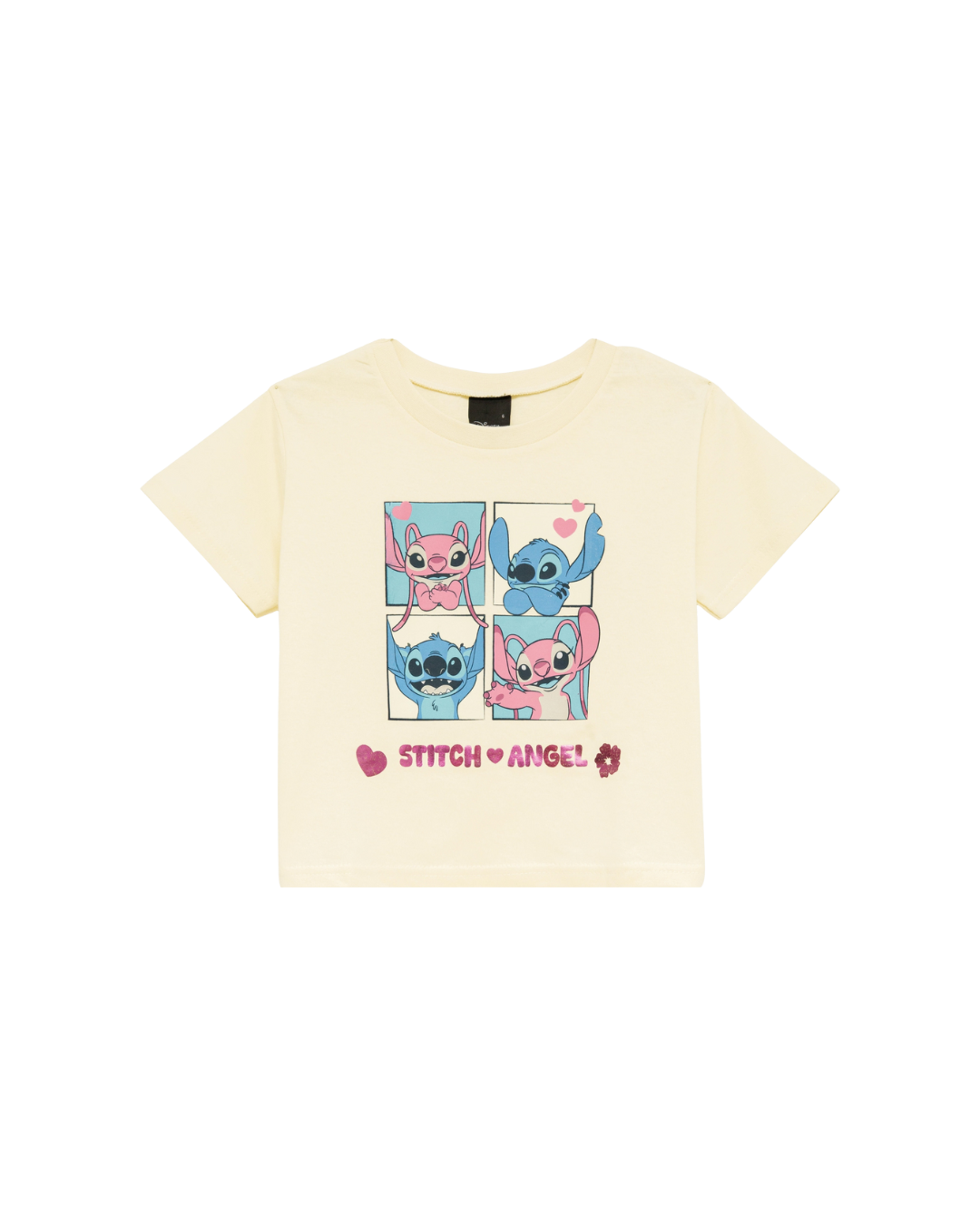 Blusa Cropped Infantil Menina Stitch Em Algodão Malwee Kids