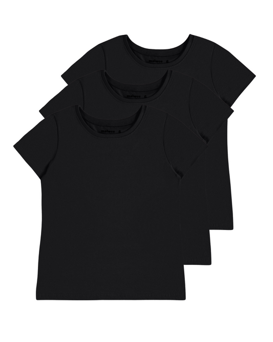 Kit - Blusa Infantil Menina Decote Redondo Em Algodão Malwee Kids