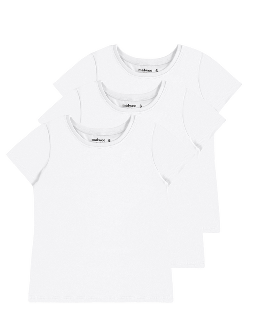 Kit - Blusa Infantil Menina Decote Redondo Em Algodão Malwee Kids