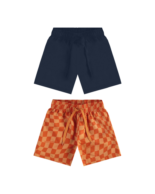 Kit 2 Shorts De Banho Infantil Menino Em Microfibra Malwee Kids