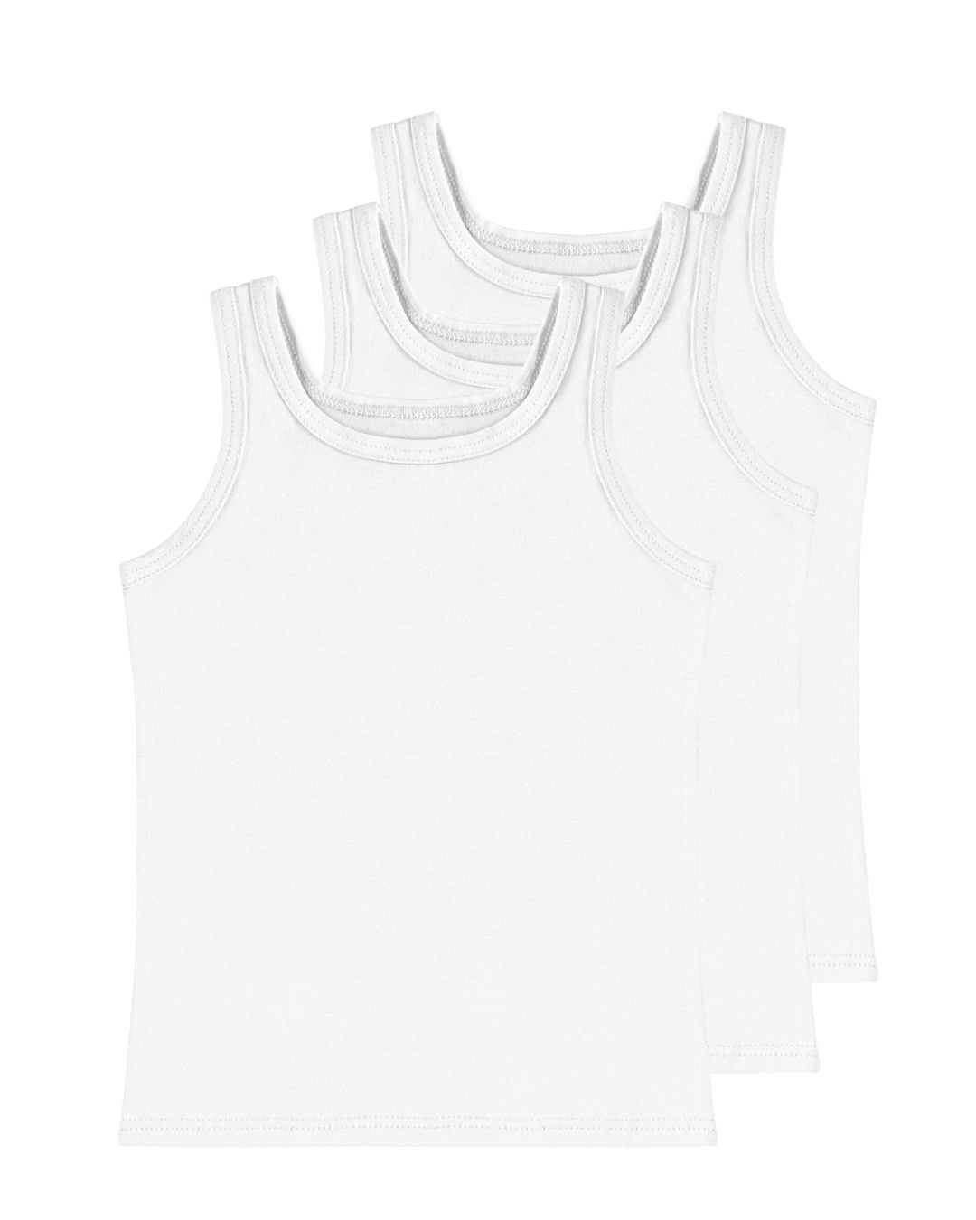 Kit - Regata Infantil Menina Alça Média Em Algodão Malwee Kids