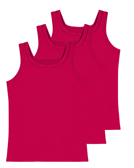 Kit - Regata Infantil Menina Alça Média Em Algodão Malwee Kids